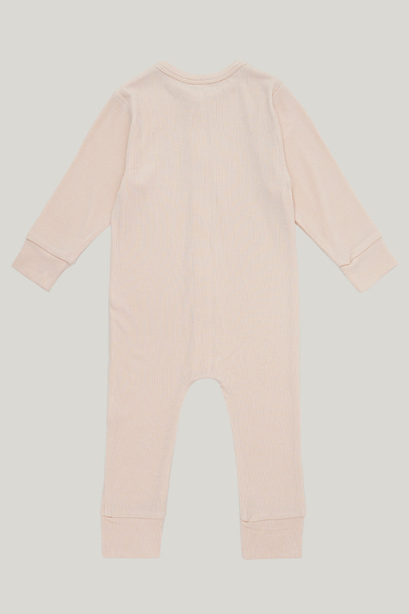 Button Baby Knit Long-sleeve Long Pants Sleepsuits-2311820095