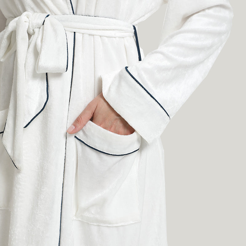 Bamboo Sexy Elegant Velvet Bathrobe-2311820022