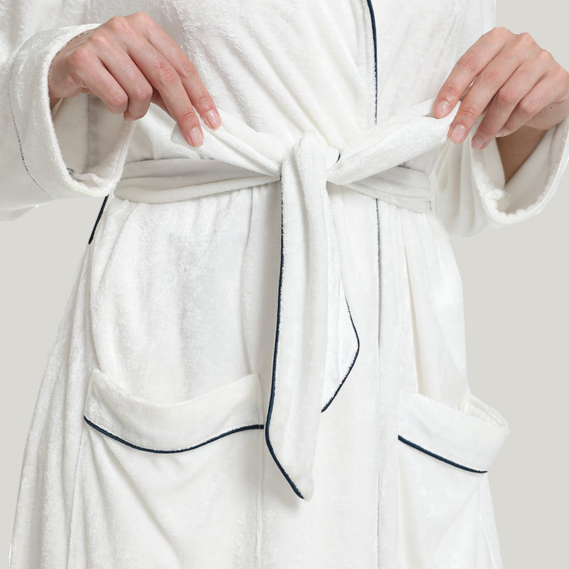 Bamboo Sexy Elegant Velvet Bathrobe-2311820022