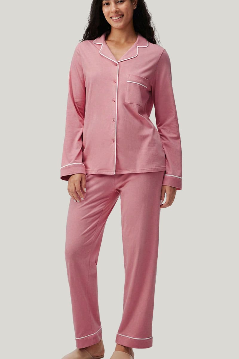 Private Label Bamboo Slim Fit Pajama Set