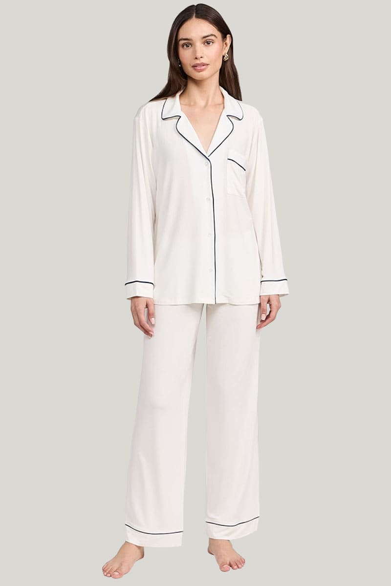 Private Label Bamboo Solid Color Pajama Set