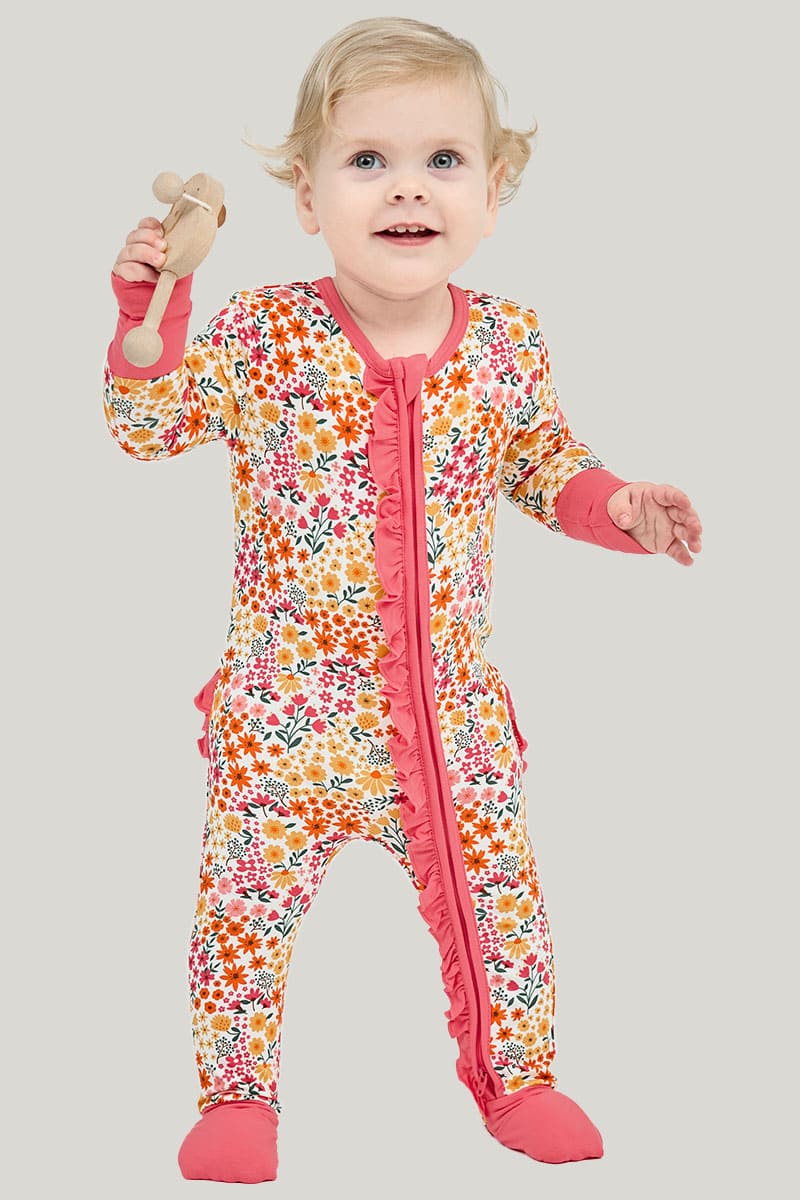 Private Label High Elastic Toddler Footed Onesies-2416520209