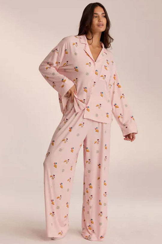 Private Label Tencel Long-Sleeved Long Pants Women'S Pajamas Set