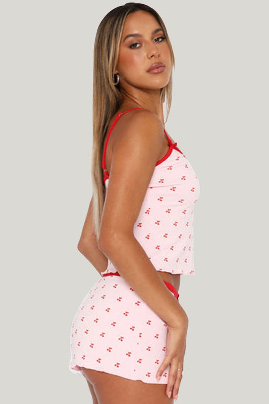 Bamboo Pjs Set Wholesale,Private Label Ladies Cami Pjs Set