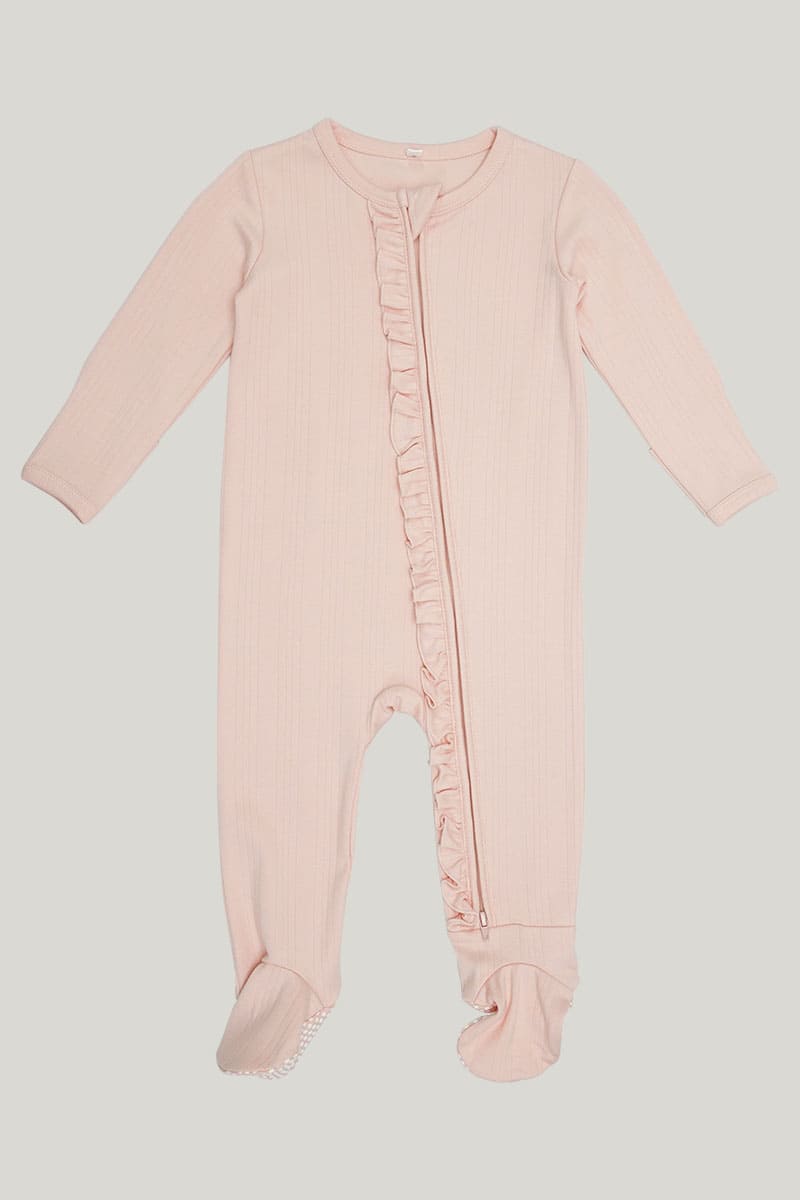 Solid Color Baby Footie Sleeper 