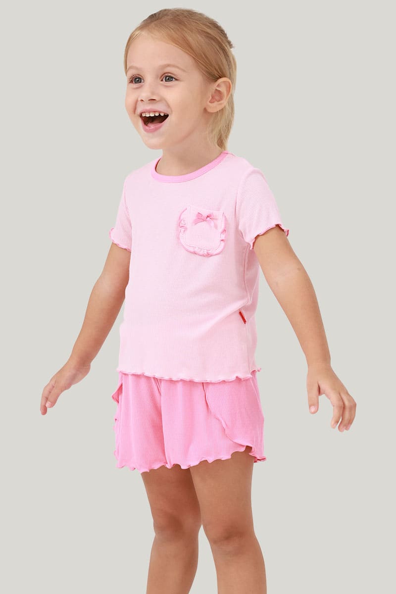 Wholesale Toddler 'S Bamboo Ribbed Pajamas Outfits-2416520345