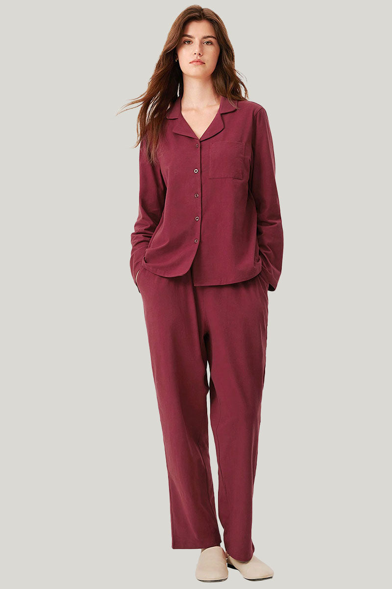 Women'S Satin Piped Pajamas Set Custom And Wholesale