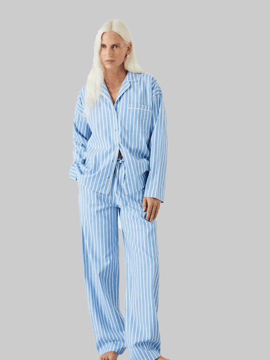 women striped pj sets